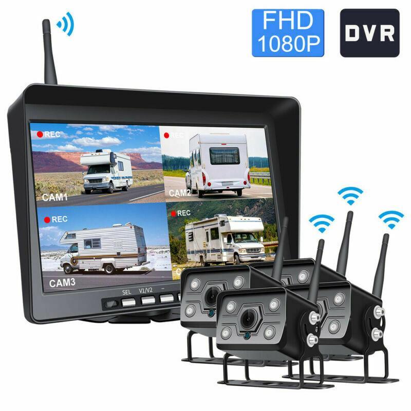 4Channels Wireless Truck Camera Systems With DVR And 9Inch Monitor